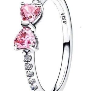 Elegant Pink Gemstone Silver Ring